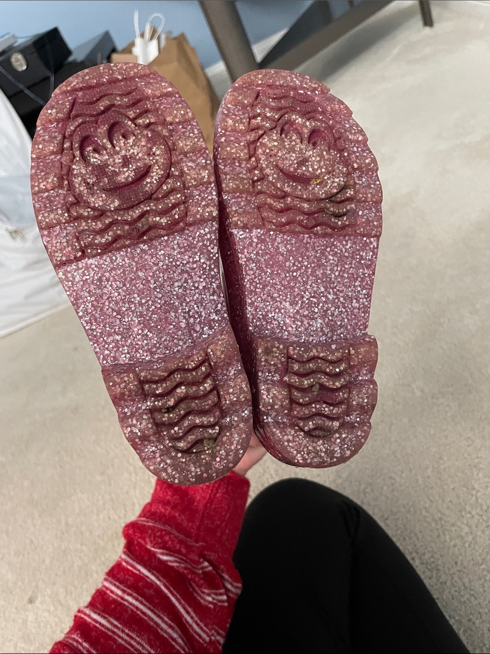 Western Chief Pink Glitter Kids Rain Boots - Picture 4 of 5
